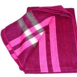 Handmade Alpaca blanket - Dark Fucsia